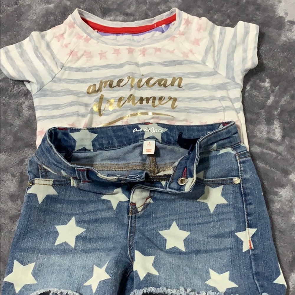 Cuteness alert 🚨 cute cat & jack shorts & Tee!